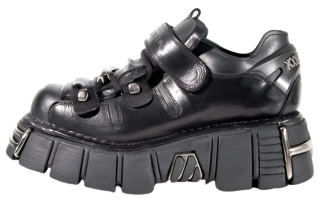 NEW ROCK Casual Shoes Unisex Low Top Black