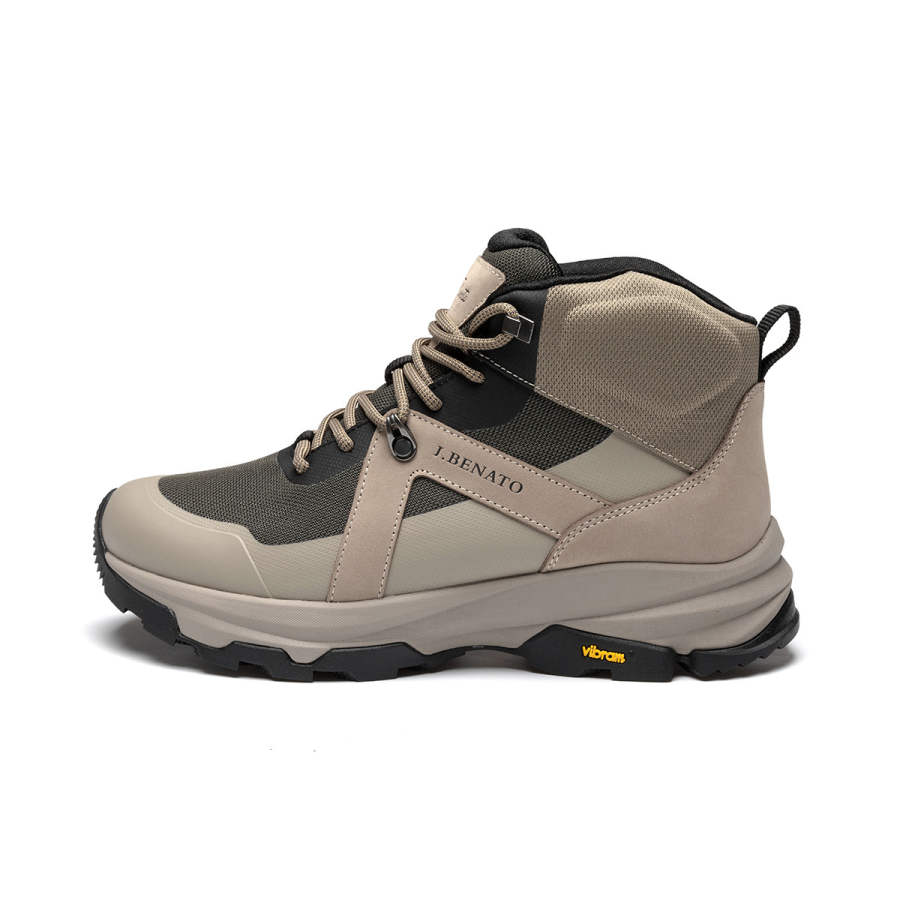 J.BENATO Waterproof And Wear resistant Short Outdoor Boots Men's Khaki