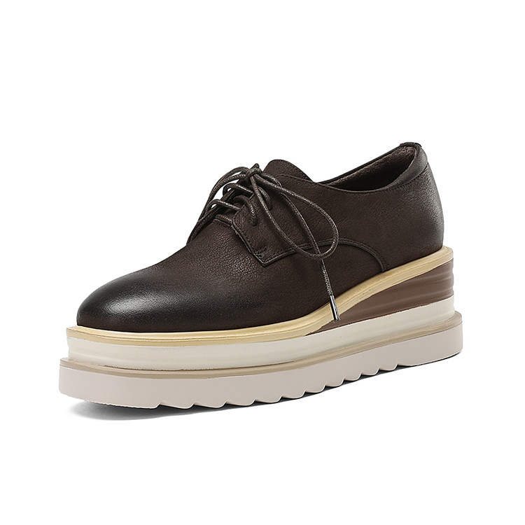 SUYANJIAO Top Grain Cow Leather Casual Shoes Women's