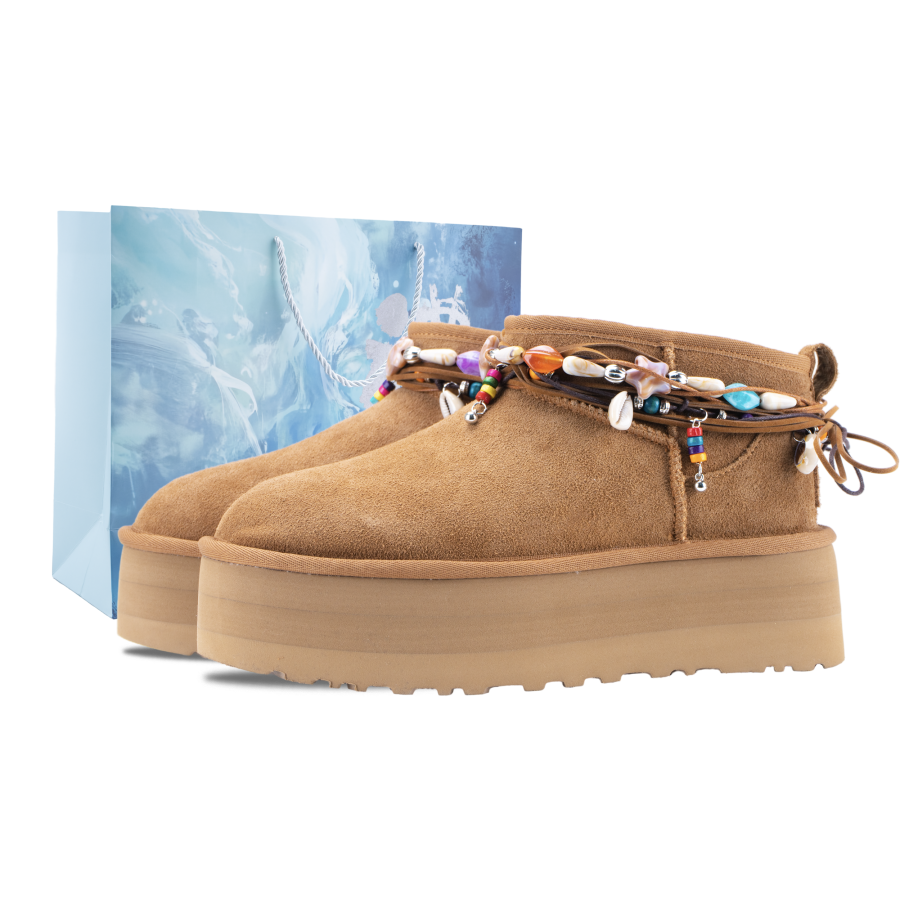 UGG UGG Winter Warm Sun Cow Split Leather Thermal Short Snow Boots Women's