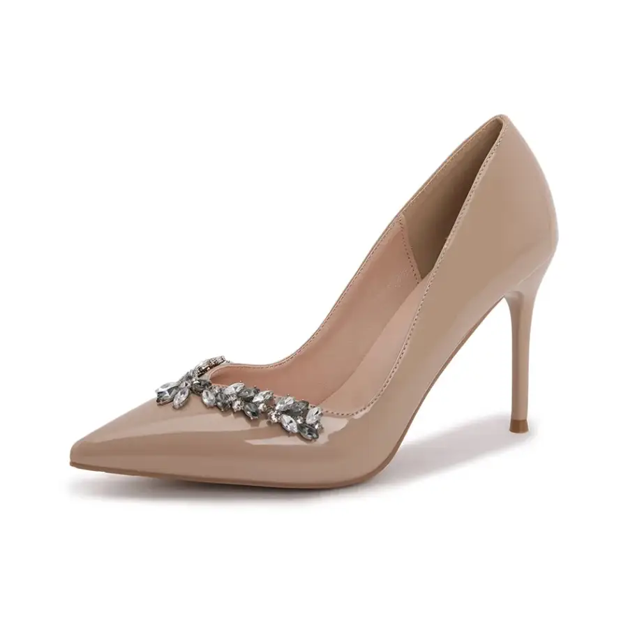 DAWEIJIA Microfiber Leather Slim Heel High Heels Women's Box