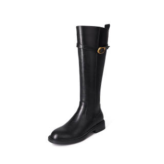 VANDEELEN Cow Leather Knee high Boots 3cm Women's