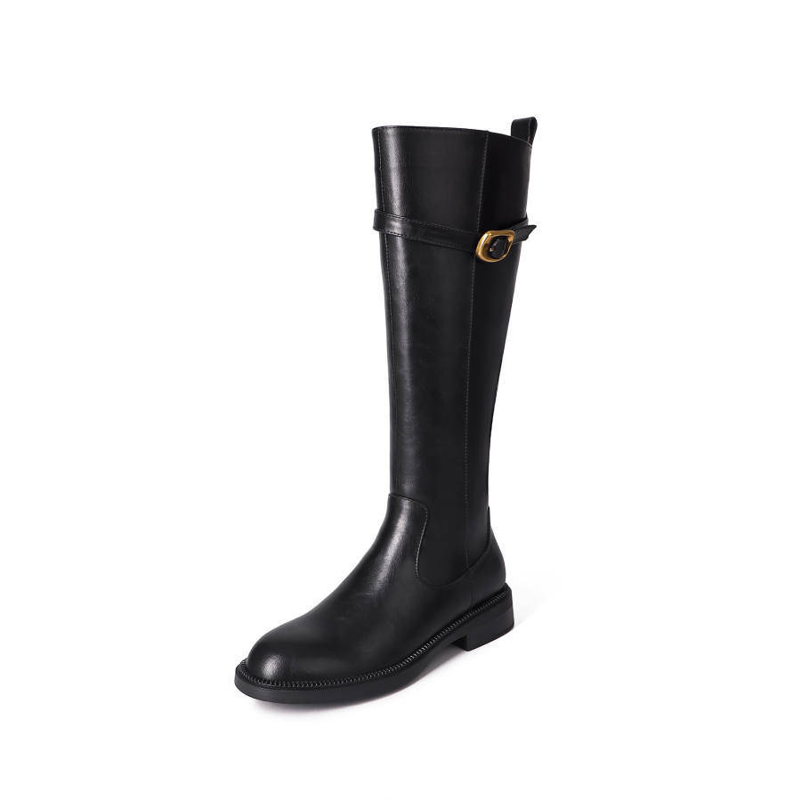 VANDEELEN Cow Leather Knee high Boots 3cm Women's