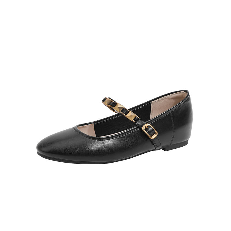 Beijiani Microfiber Leather Flat Mary Jane Shoes 1CM Women's