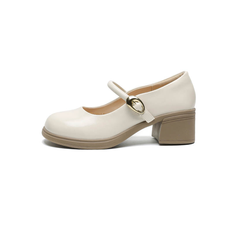 JOSINY Mary Jane Shoes Women's Ecru