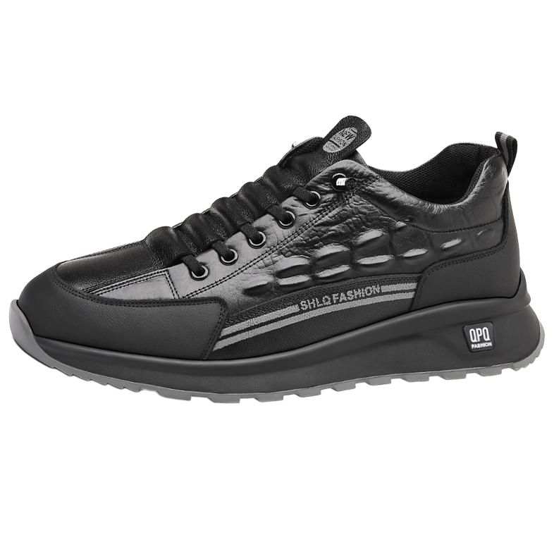 YILICHUANZHANG Top Grain Cow Leather Fashion Trend Low top Casual Shoes Men's