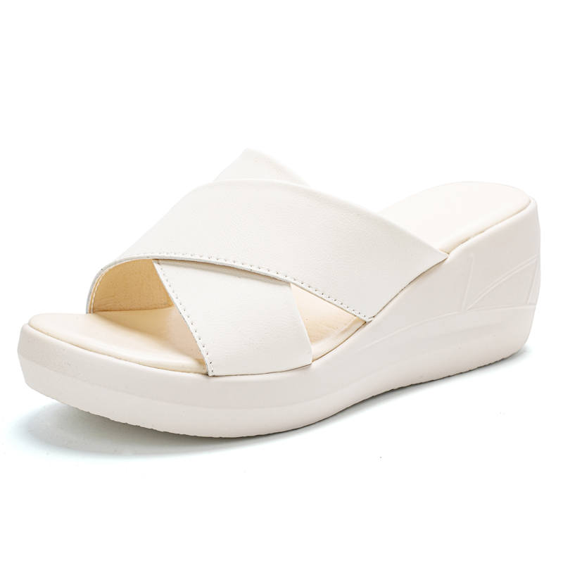Reivantix Slip Resistant Slide Slippers Women's Beige