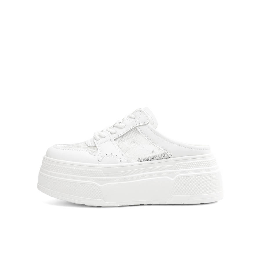 BOERDIQI Closed Toe Slippers Women's White