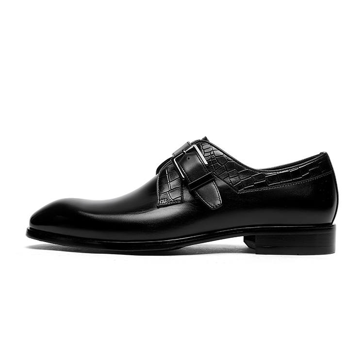 GOLDLION Casual Leather Shoes Men's Low Top Black/Brown