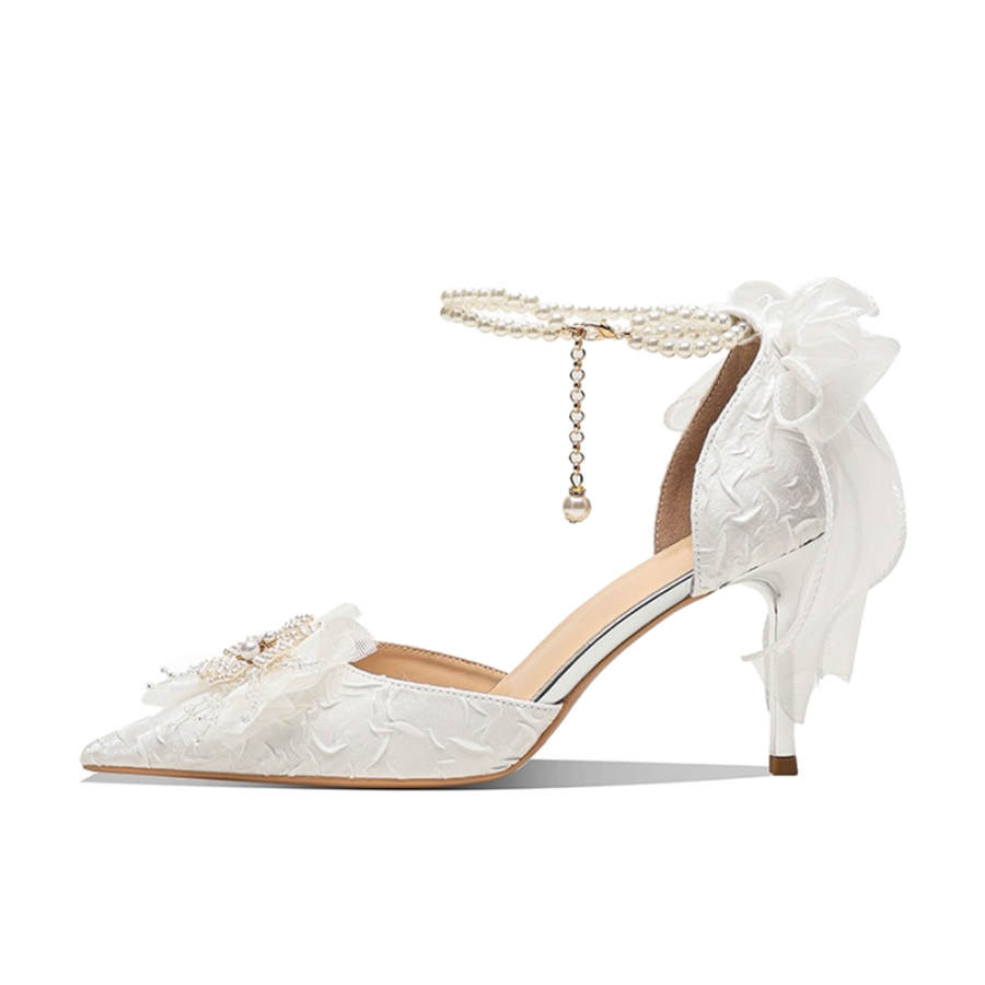 WOXXXN Slim Heel High Heels Women's White