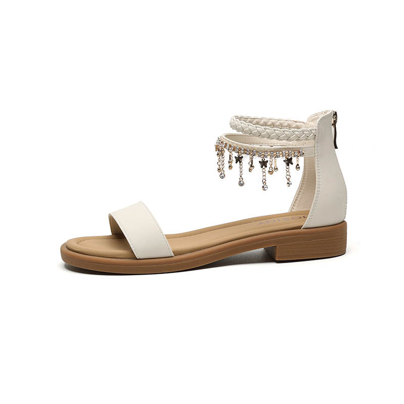 JOSINY JOSINY One Strap Sandals Women's Ecru