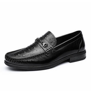 QIAONAI Cow Leather Casual Shoes Men's Black