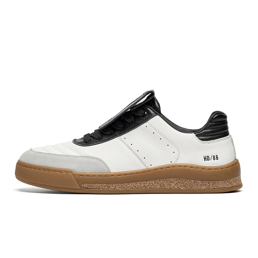 C°BANNER Cow Leather Low top Skateboard Shoes Men's White
