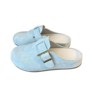 MAOQIXUN Closed Toe Slippers Women's Cyan
