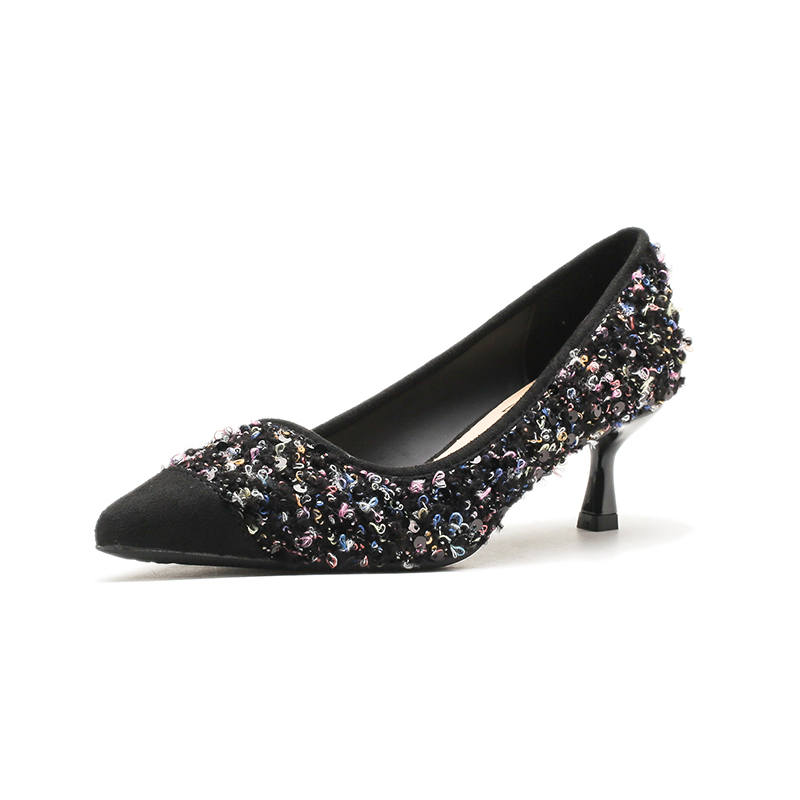 Bamiti Suede Slim Heel High Heels 7cm Women's