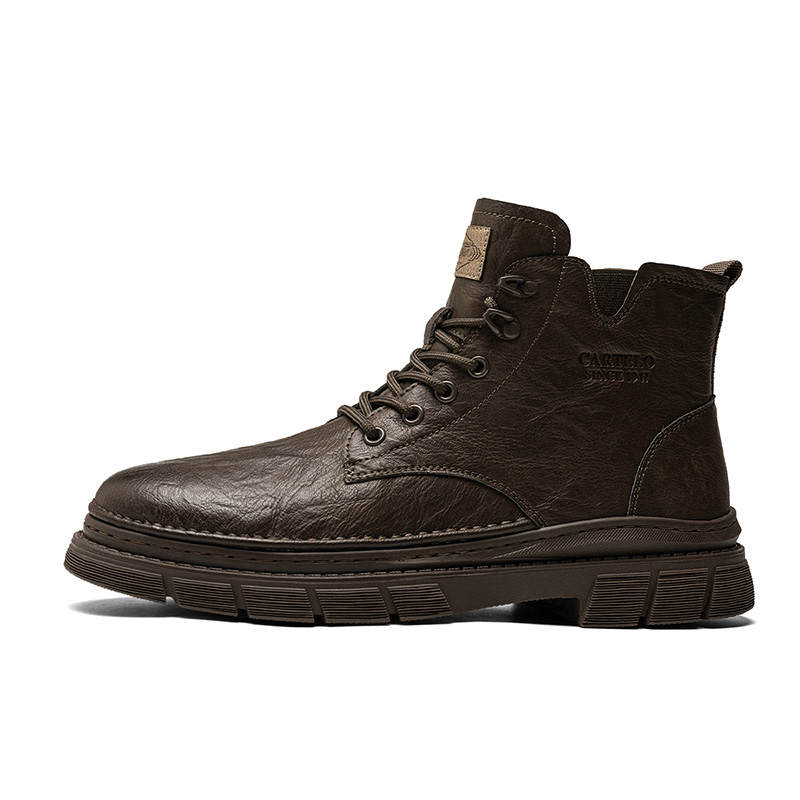 CARTELO British Style Trendy Handsome Workwear Casual Tough Guy Combat Boots Men's