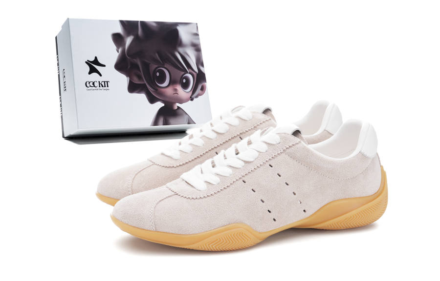 COCKTT Cow Split Leather Slip Resistant, Abrasion Resistant, Lightweight Low top Casual Shoes Women's