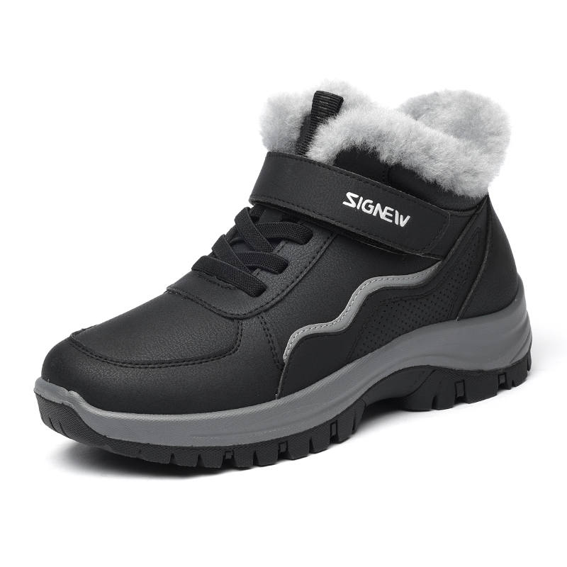 XINNUO Thickened And Fleece Lined Thermal For Middle Aged Short Snow Boots Women's