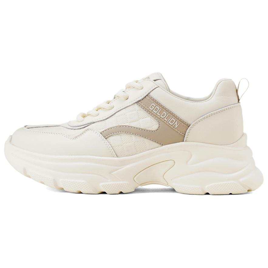 GOLDLION Low top Chunky Sneakers Women's Beige Apricot