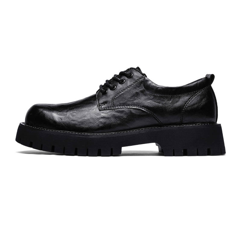 CITONGXIANSHENG Microfiber Leather Casual Shoes Men's Black