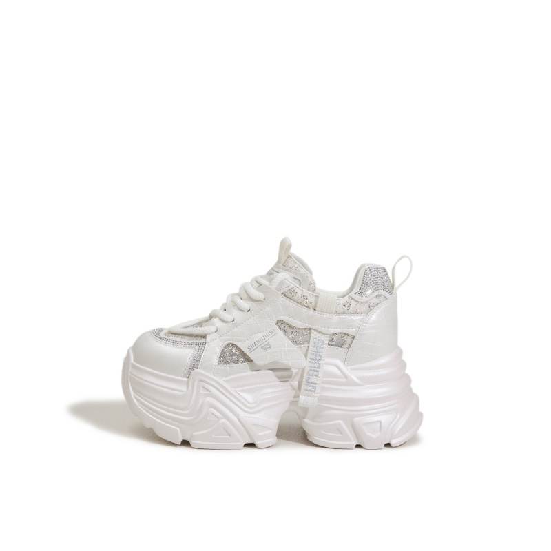 MILANLIANGE Chunky Sneakers Women's Low Top Pink