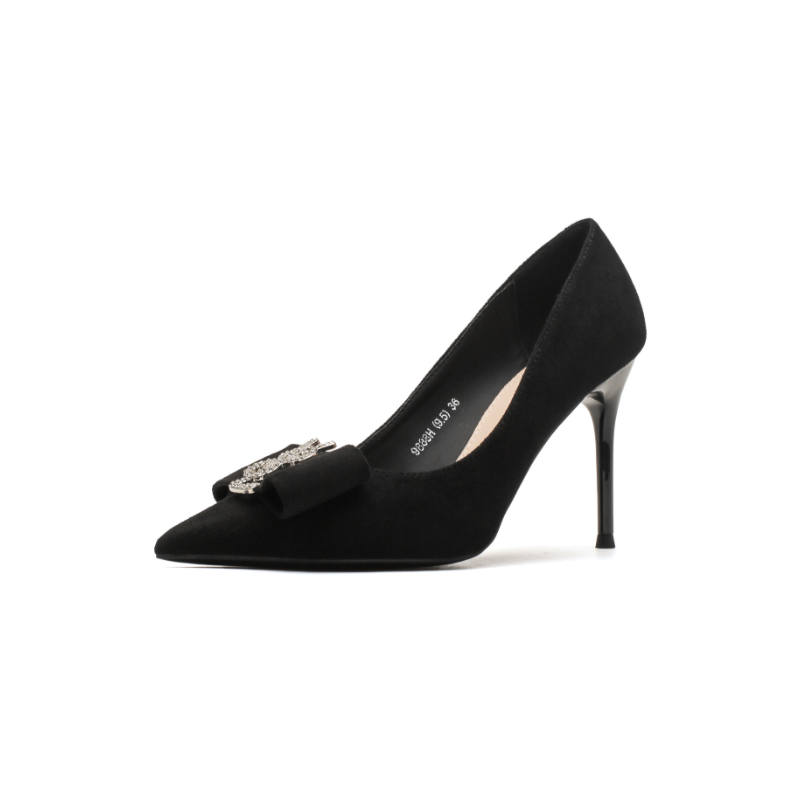 Zubumei Suede Slim Heel High Heels Women's