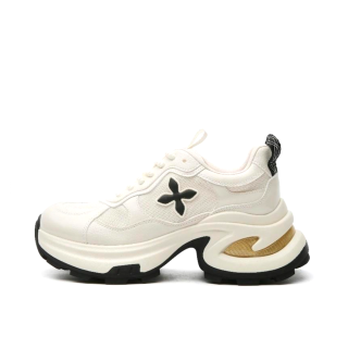 CISSTEG Low top Chunky Sneakers Women's Cream Beige