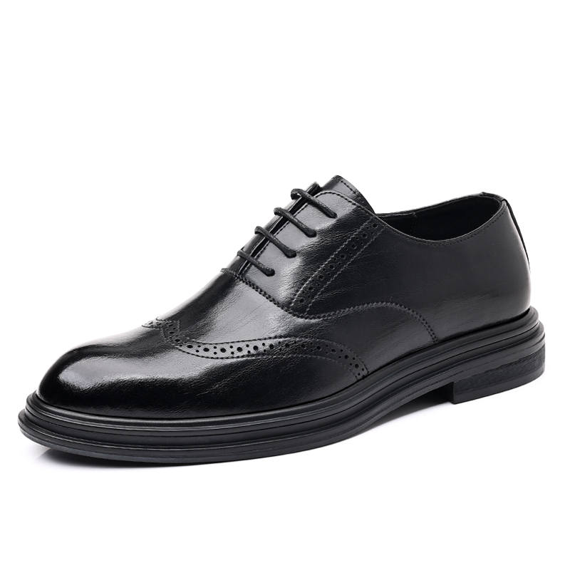 DAOTUSEN Cow Leather Dress Shoes Men's Yellow