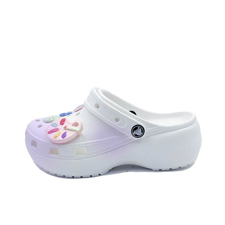 Crocs Crocs Classic Platform Lined Clog Naive Purple EVA Clogs Unisex White Purple