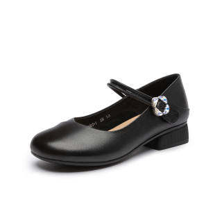 RITAI Cow Leather Block Heel Mary Jane Shoes Women's