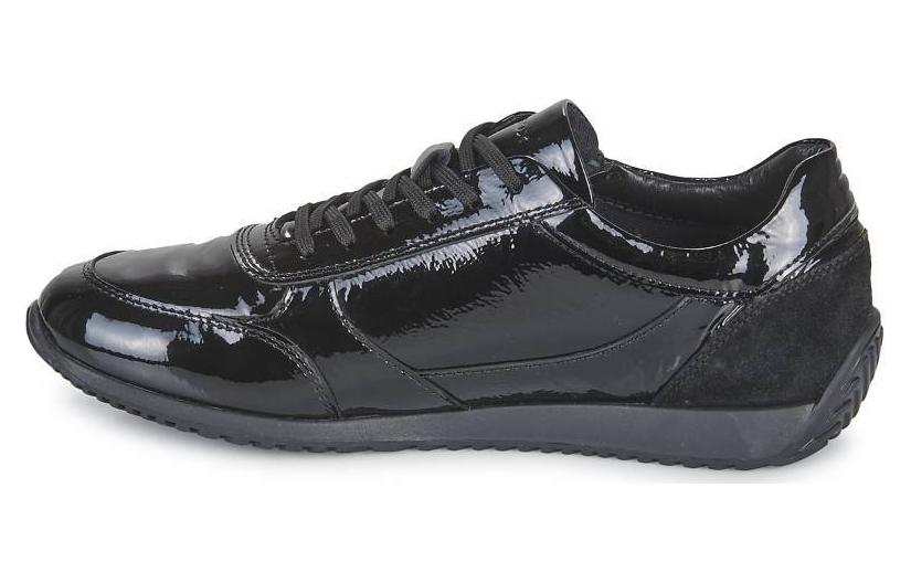 GEOX Patent Leather Low top Casual Shoes Women's Black