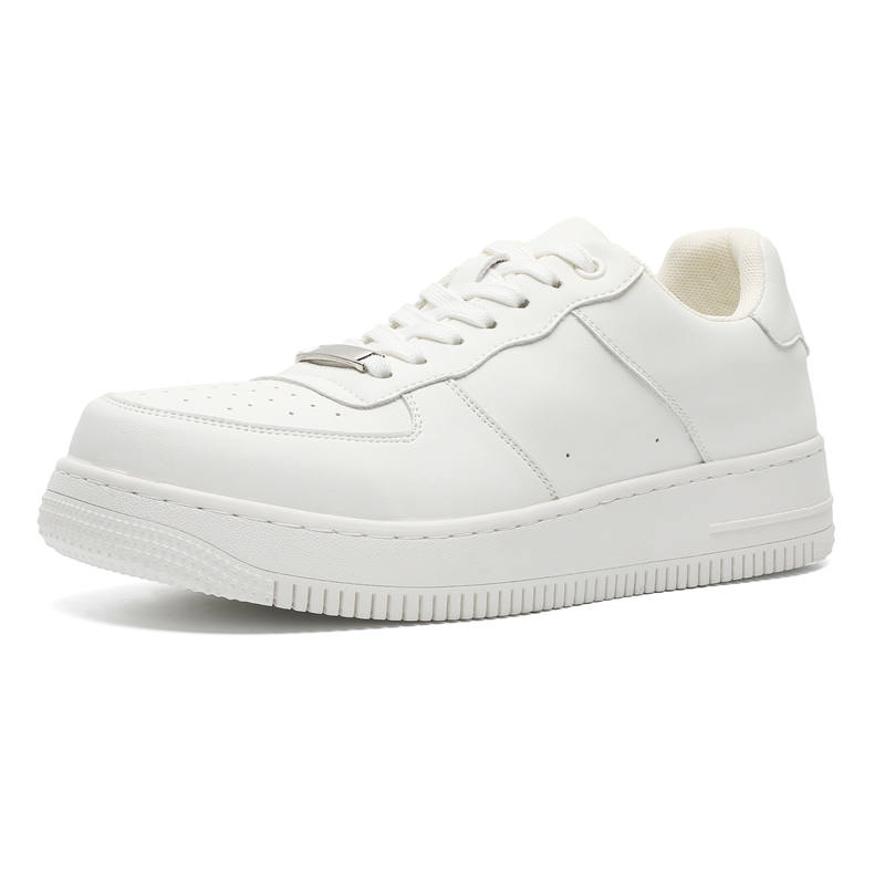 V05 Men's Casual Shoes White Skateboard Shoes Minimalist Style Pure White Shoes Versatile For Students