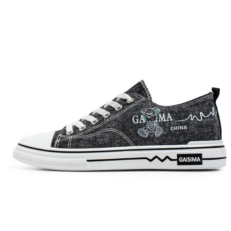 GAISIMA Slip Resistant Slip Resistant Low top Teenagers Casual Chinese Fashion Trend Skateboard Shoes Breathable Men's
