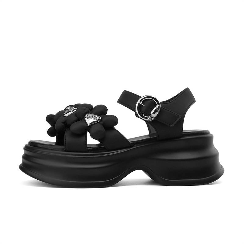 KEKAFU Synthetic Leather One Strap Sandals Women's