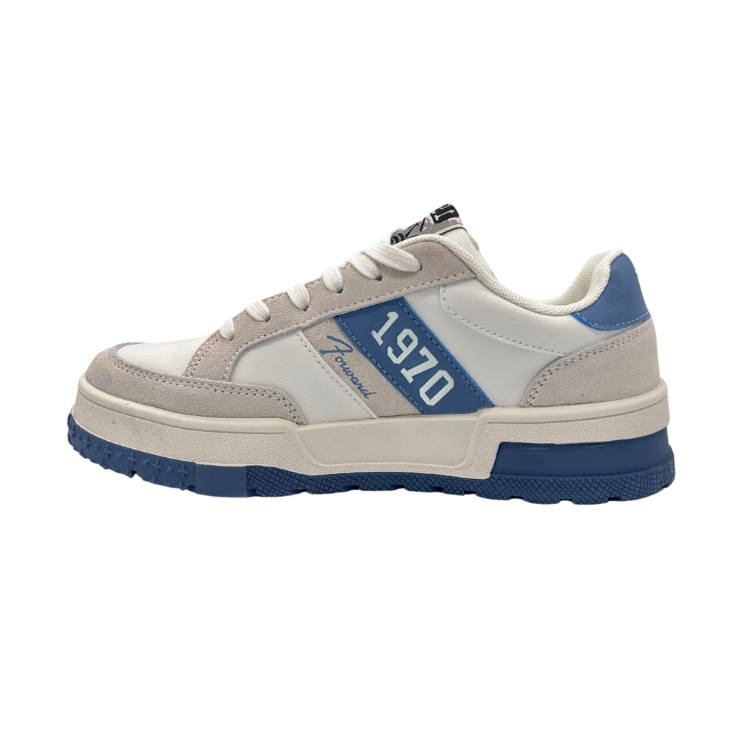 QIANJIN Slip Resistant Cushioning Lightweight Low top Skateboard Shoes Unisex Blue