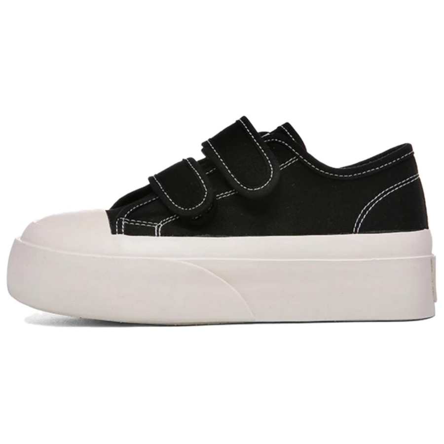 WENPU Canvas Lightweight Breathable Height Increasing Low top Skateboard Shoes Women's