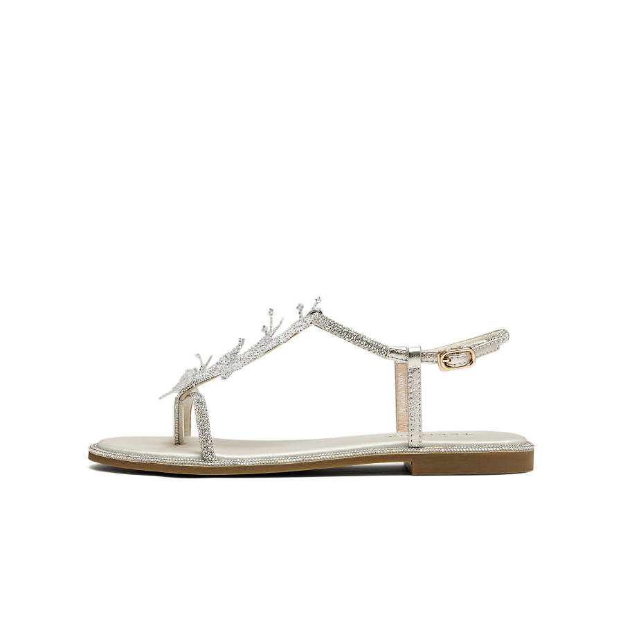 Teenmix Butterfly Effect Collection Sheepskin One Strap Sandals Women's