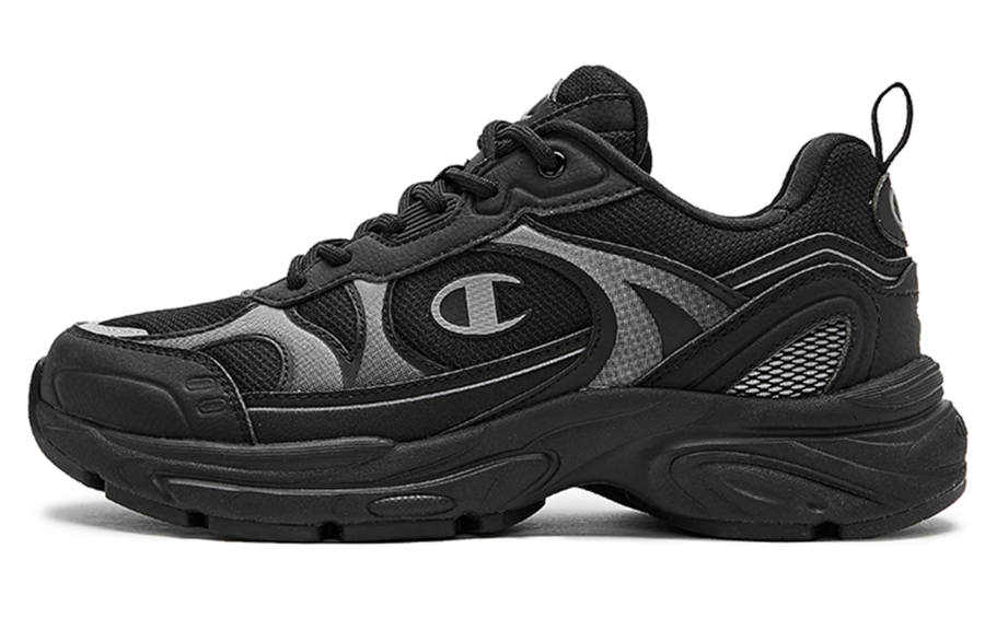 Champion Slip Resistant And Breathable Low top Running Shoes Women's Black Silver