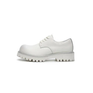 KREATE Top Grain Cow Leather Abrasion Resistant Abrasion Resistant Low top Casual Shoes Unisex White