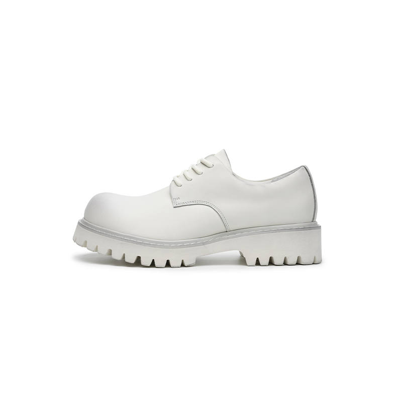 KREATE Top Grain Cow Leather Abrasion Resistant Abrasion Resistant Low top Casual Shoes Unisex White