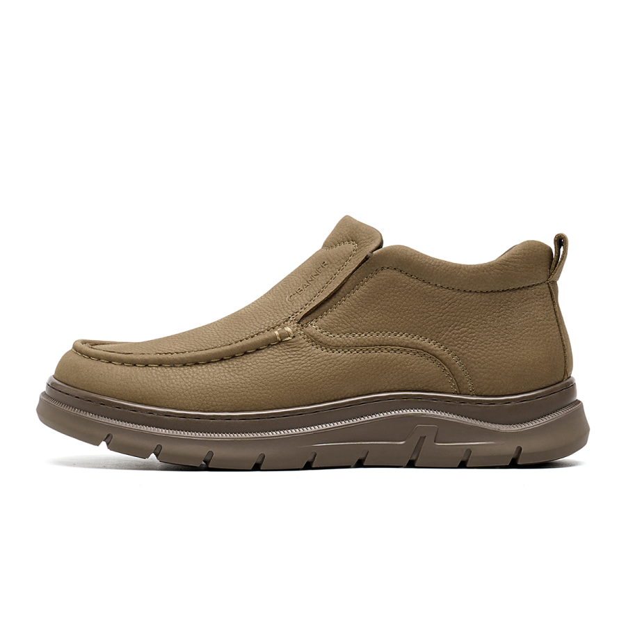 C°BANNER Cow Leather Fleece Lined Thermal, Versatile And Economical Men's Casual Shoes Men's Yellow Brown