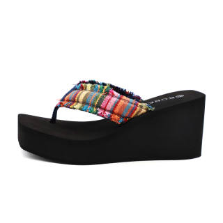 BOREE Woven Flip Flops Women's Black