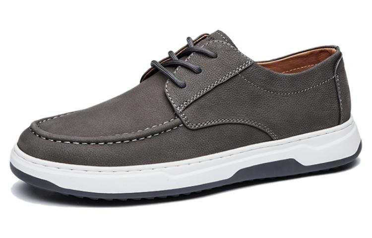 SAINT ANGELO Leather Casual Shoes Men's Gray