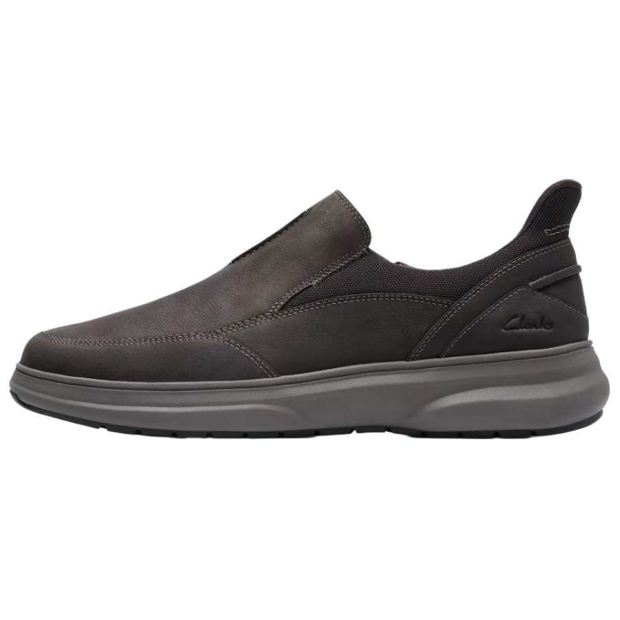Clarks Mullan Step Leather Casual Shoes Men's Dark Brown