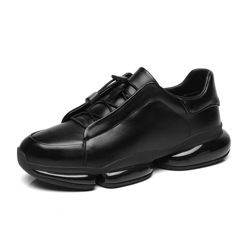 Mulinsen Cow Split Leather Casual Shoes Men's Black
