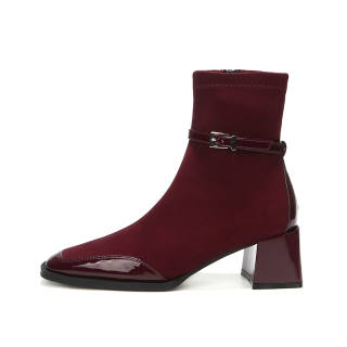 Beijiani Ankle Boots Women's Black, Brown, Ancora Red