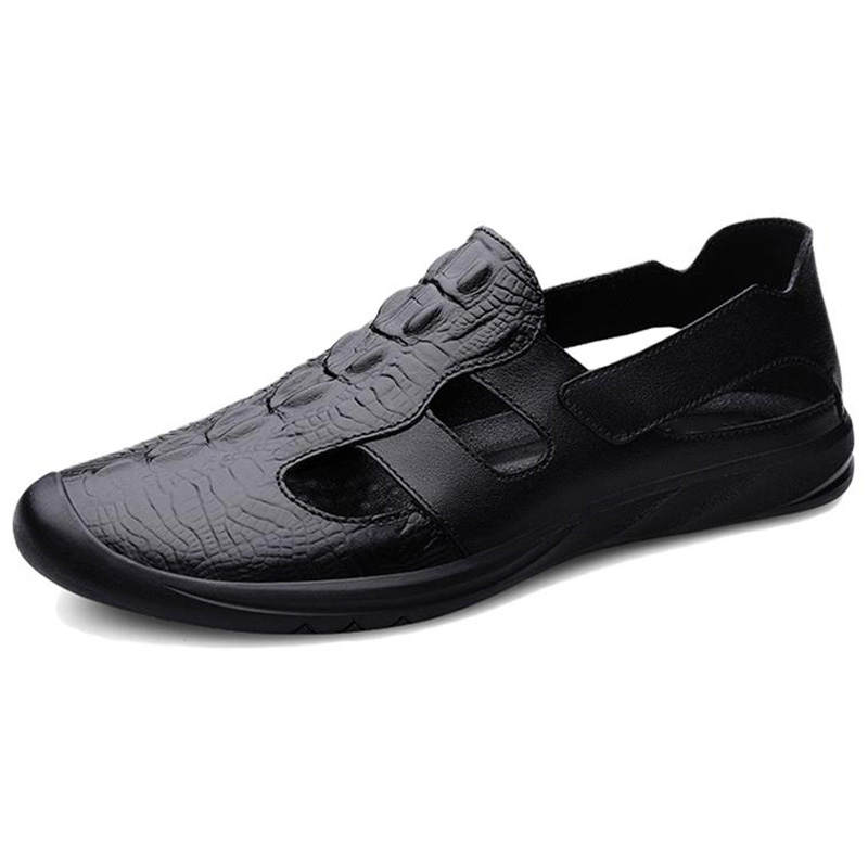 SENJIALUO Men's Casual Shoes Men's Low Top Black