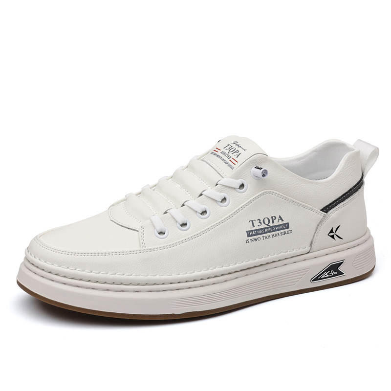 ZANSITE Cow Split Leather Low top Skateboard Shoes Men's