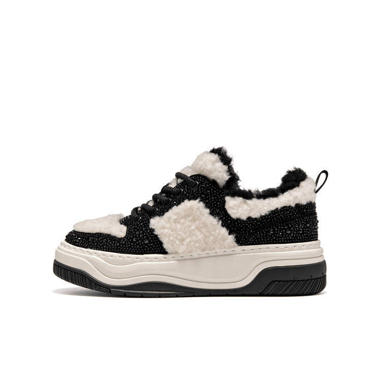 SHOESZOOO Lambswool SHOESZOOO Fuzzy Skateboard Shoes Suede Thermal Abrasion Resistant Slip Resistant