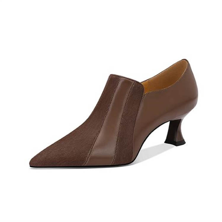 JESSICA SOPHIA Cow Leather Slim Heel High Heels 5.5cm Women's